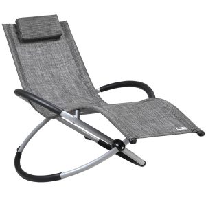 Relax liggestol Naples Grå - 170x75x82 cm - foldbar