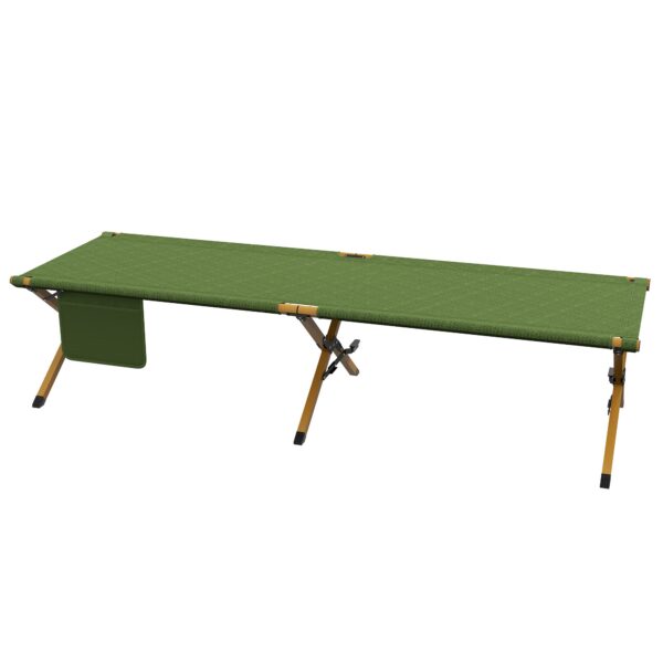 Sammenklappelig feltseng med bæretaske 196 x 64 x 45 cm gæsteseng op til 200 kg til udendørs campingrejser